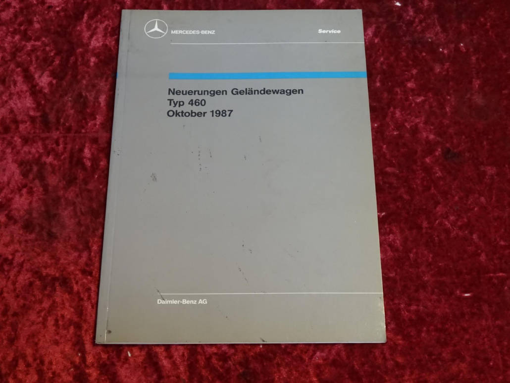Workshop manual Mercedes G-Class 460 as of 1987 german