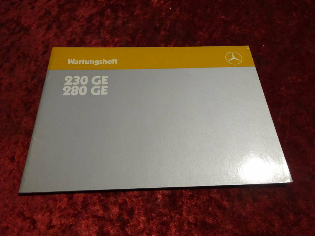 Maintenance booklet service booklet blank Mercedes G-Class 460 230GE 280GE
